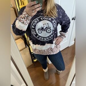 NWT support your local farmers sweatshirt size XL